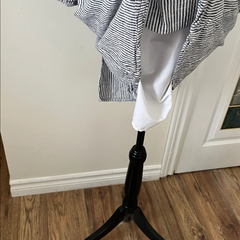 Old Navy Blue & White Striped Long Sleeve V-Neck Dress - Picture 6 of 13